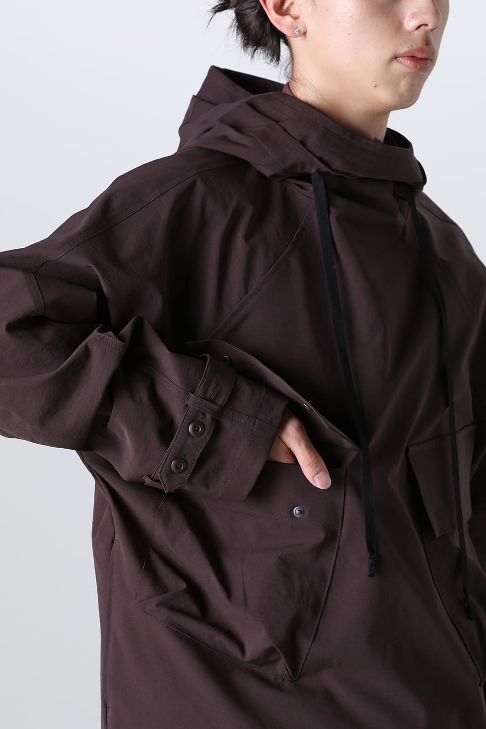 Water Repellency Anorak Dark Brown