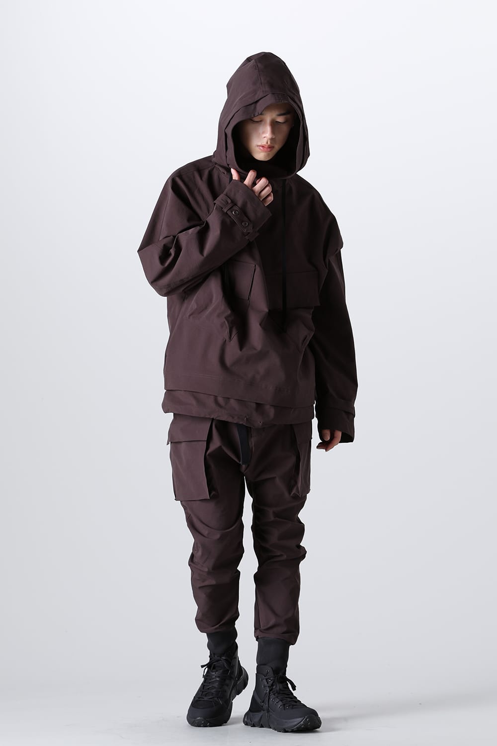 Water Repellency Anorak Dark Brown