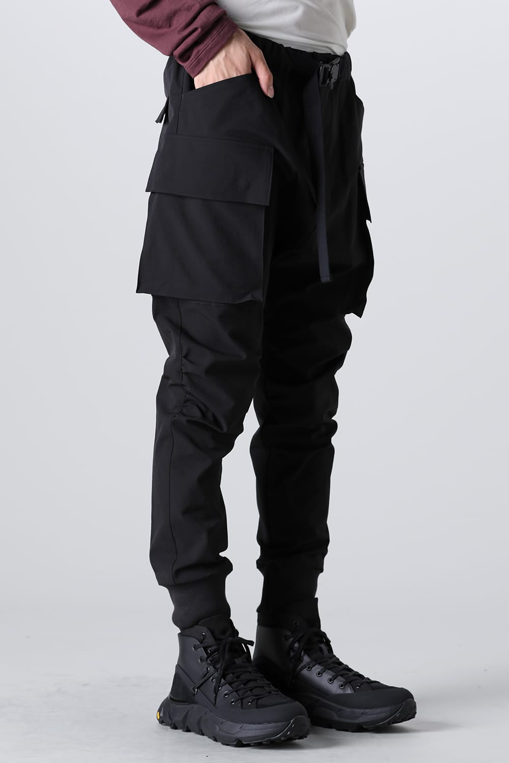 Water Repellency Cargo Pants Black