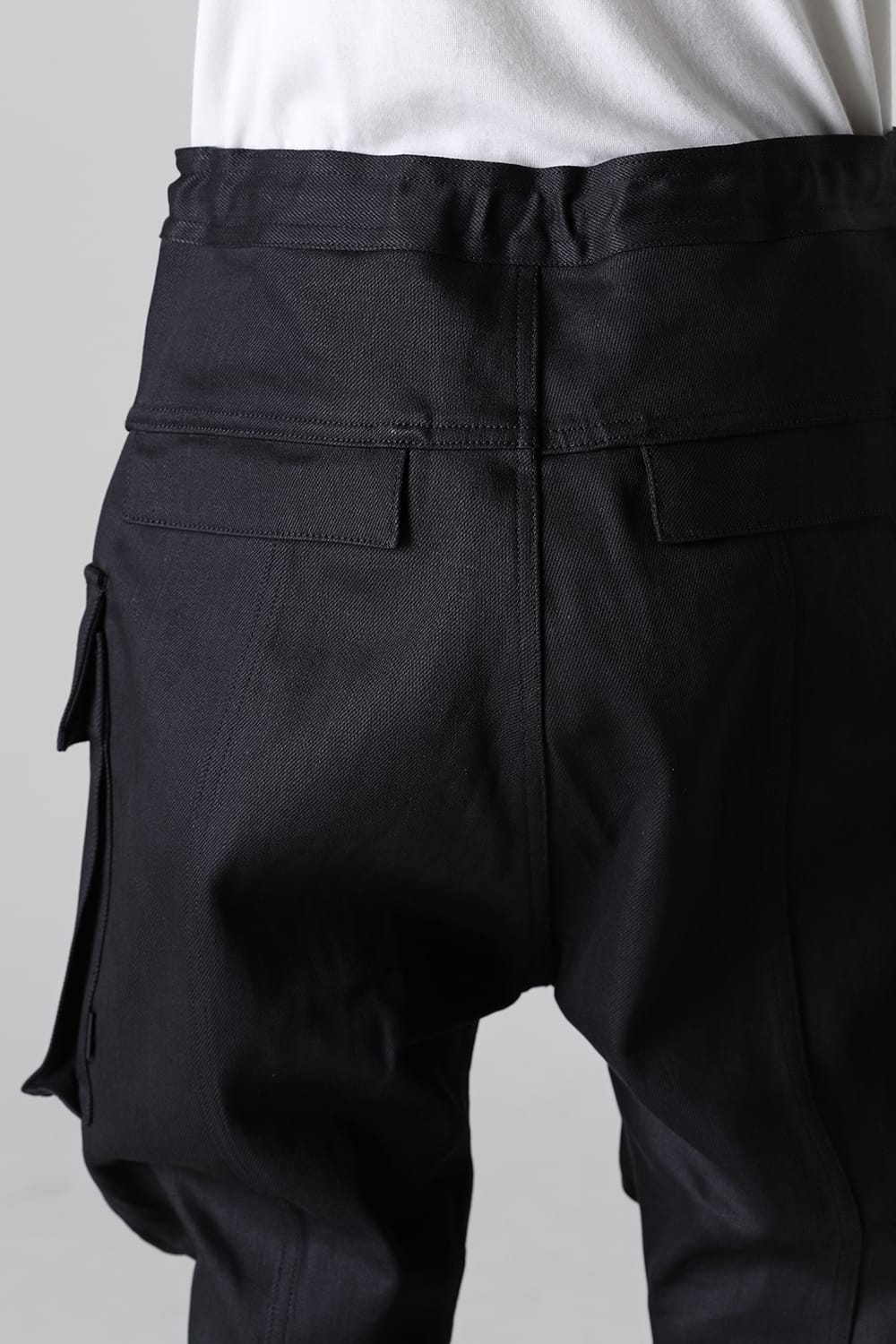 Black Denim Cargo Pants