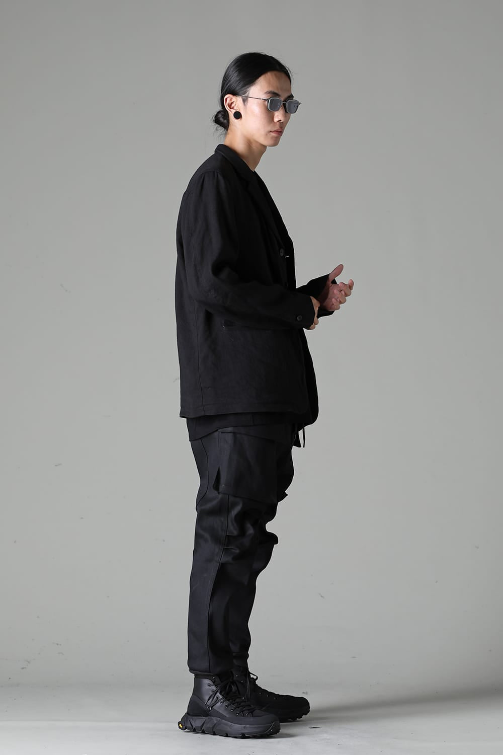 Black Denim Cargo Pants