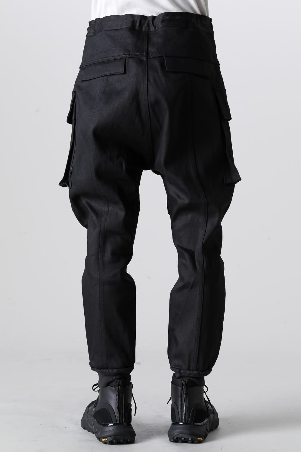 Black Denim Cargo Pants