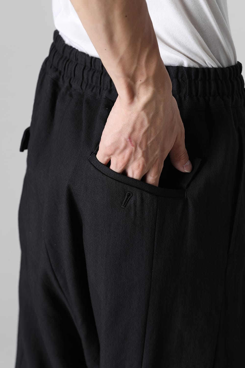 Wool/Linen Drop Crotch Trousers