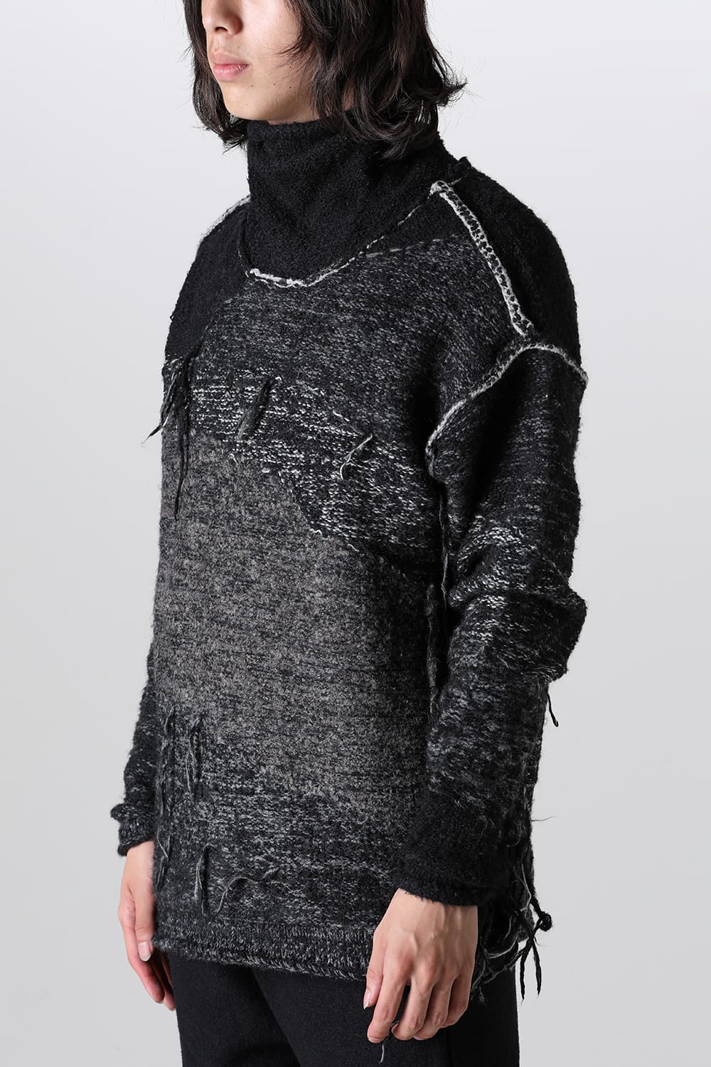リバーシブル グランジ セーター ブラック