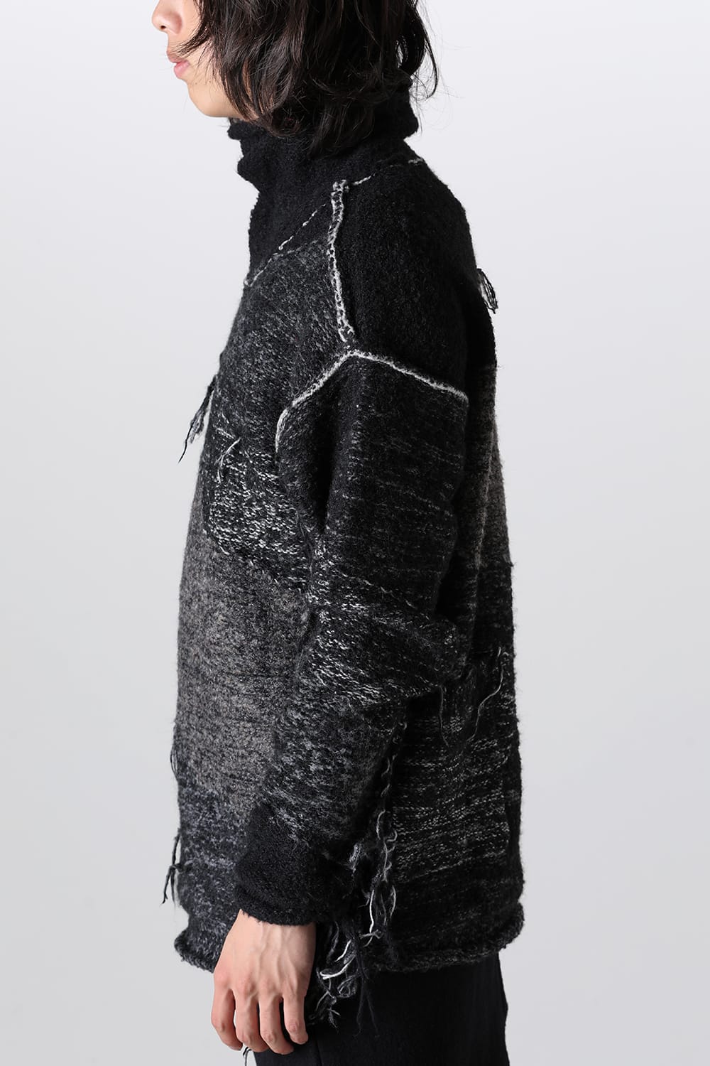 リバーシブル グランジ セーター ブラック