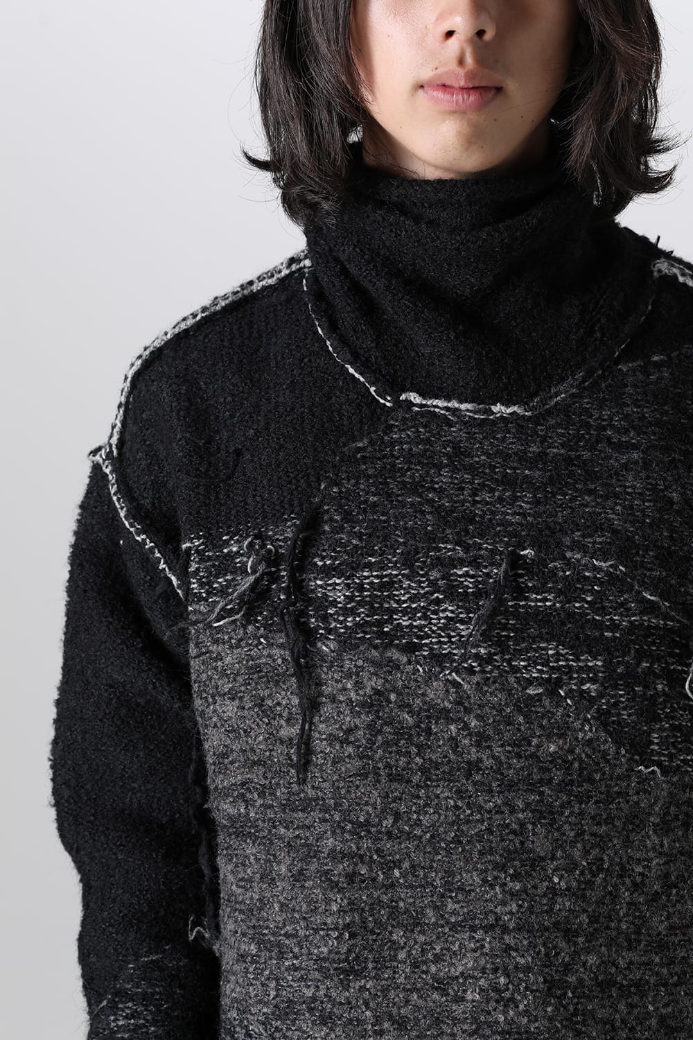 リバーシブル グランジ セーター ブラック