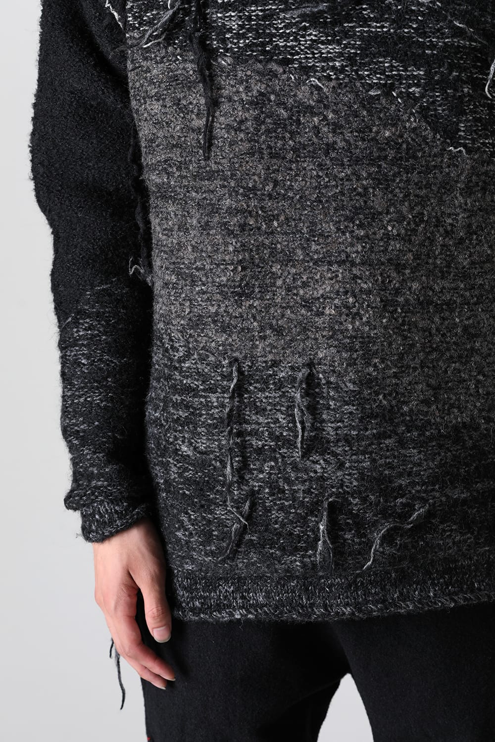 リバーシブル グランジ セーター ブラック