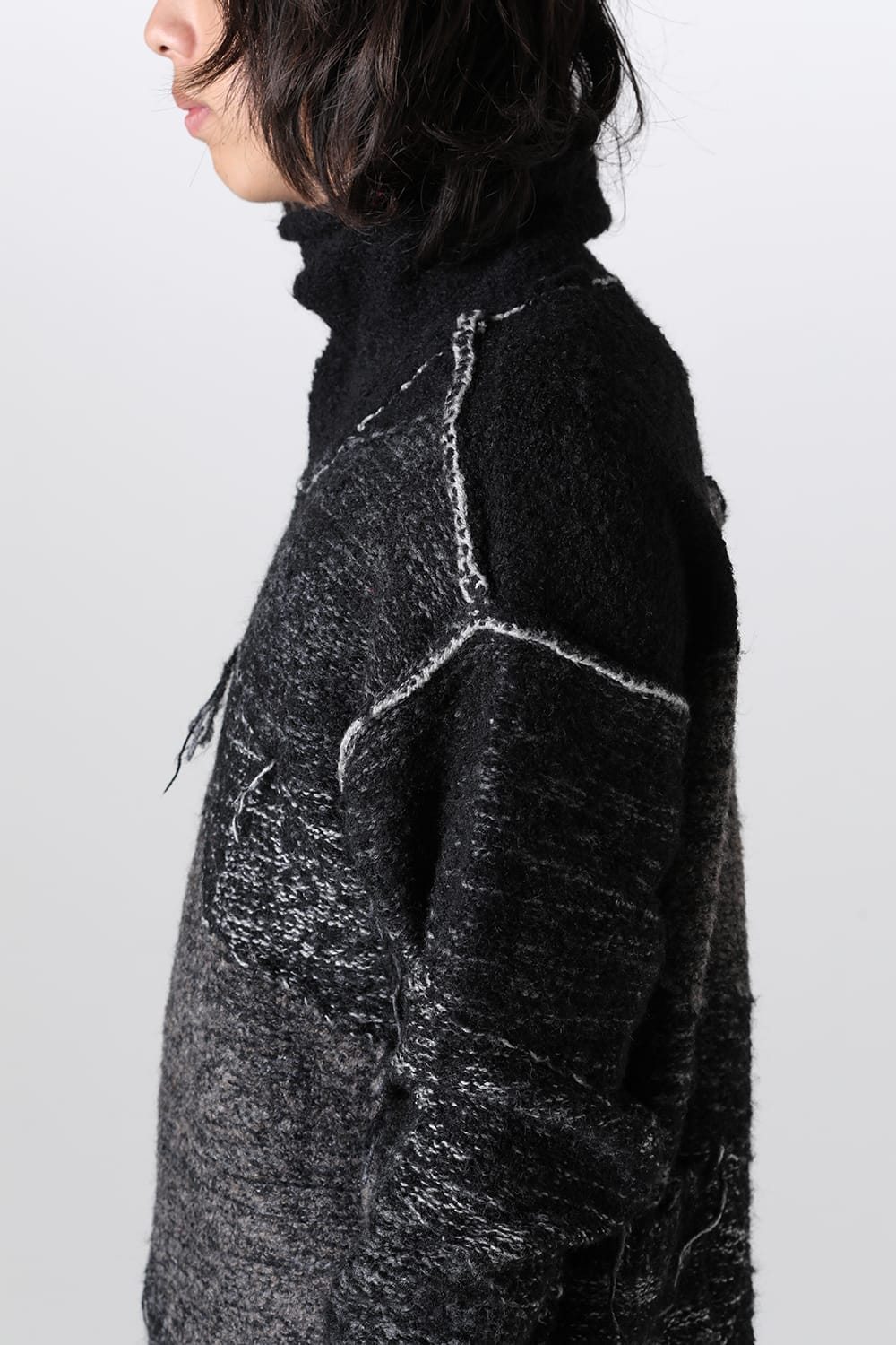 リバーシブル グランジ セーター ブラック