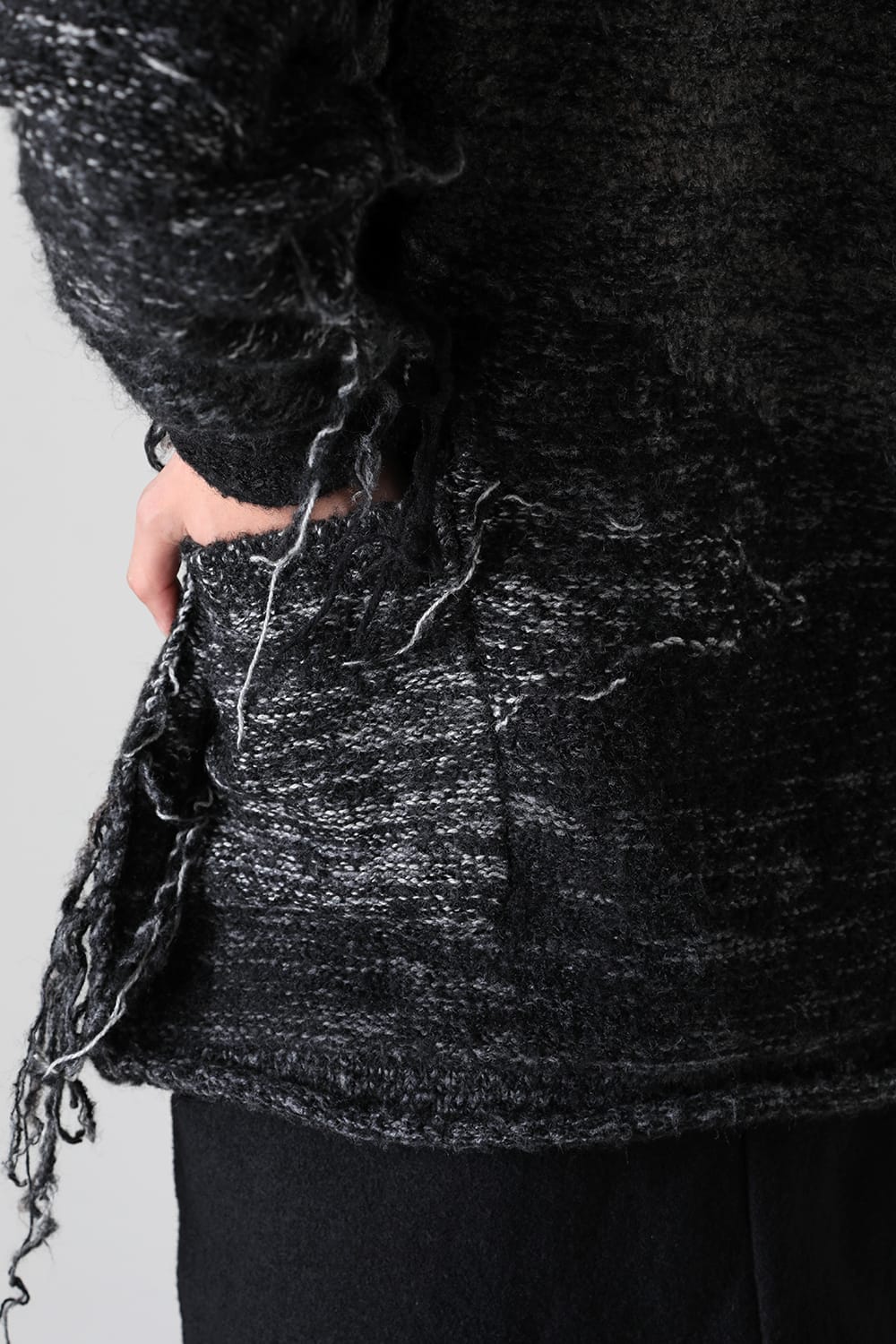 リバーシブル グランジ セーター ブラック
