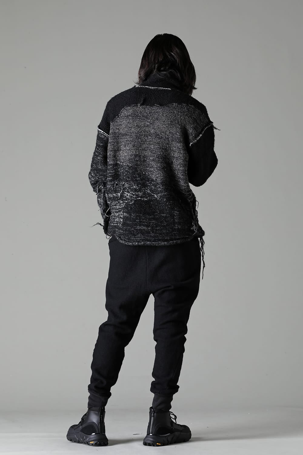 リバーシブル グランジ セーター ブラック
