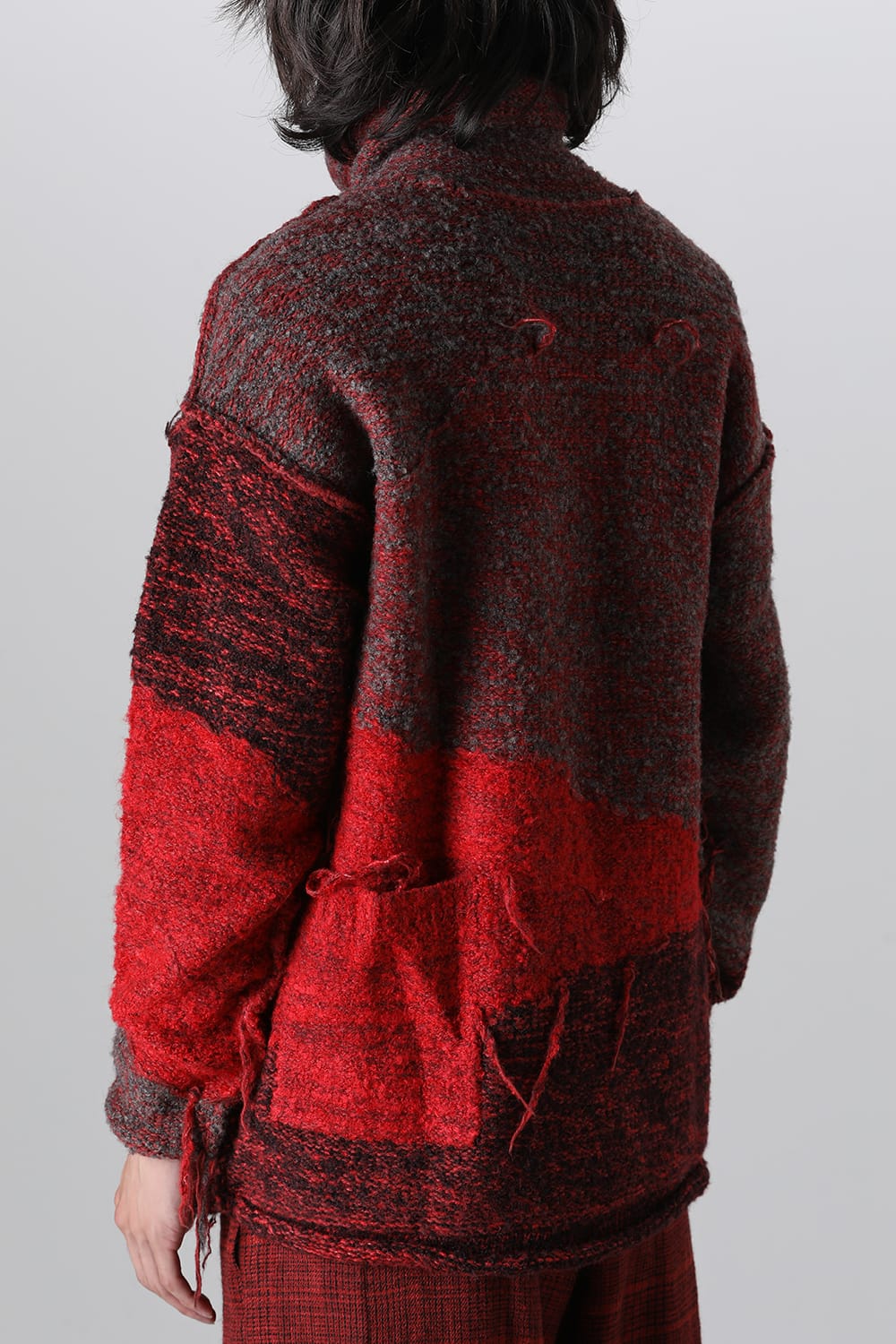 Reversible Grunge Sweater Red