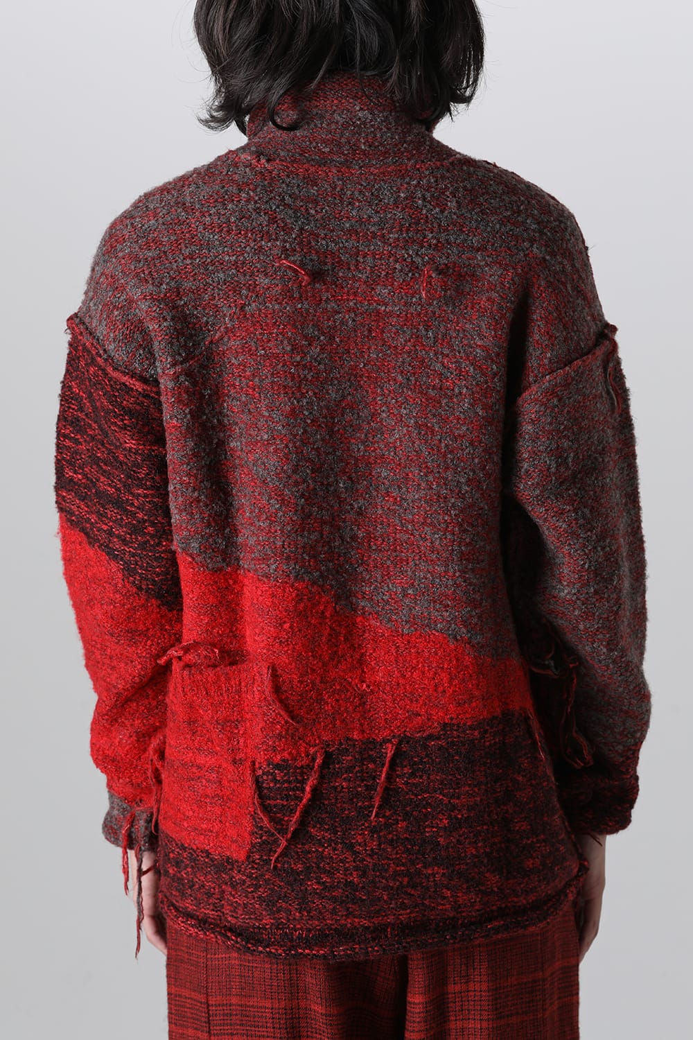 Reversible Grunge Sweater Red