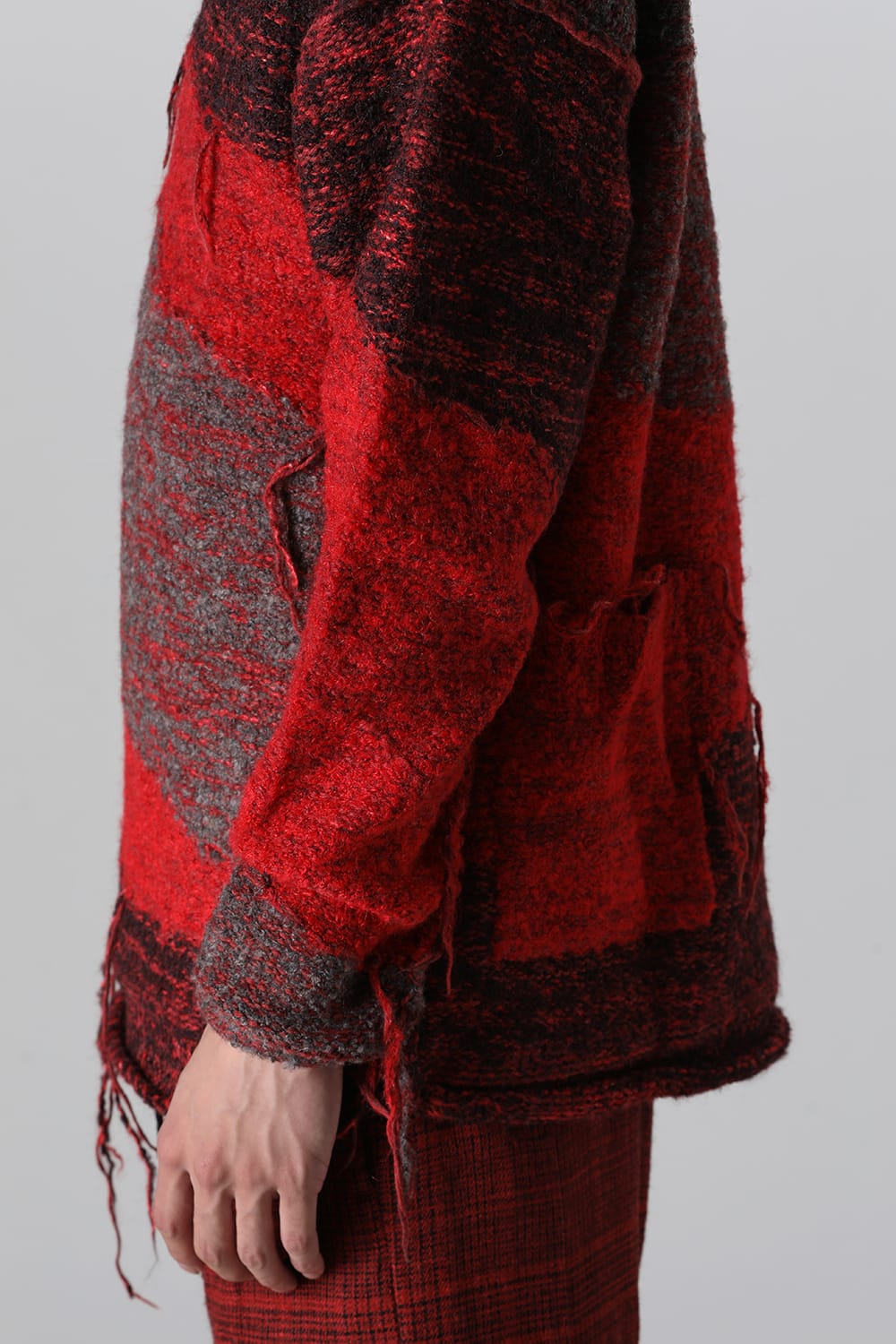 Reversible Grunge Sweater Red