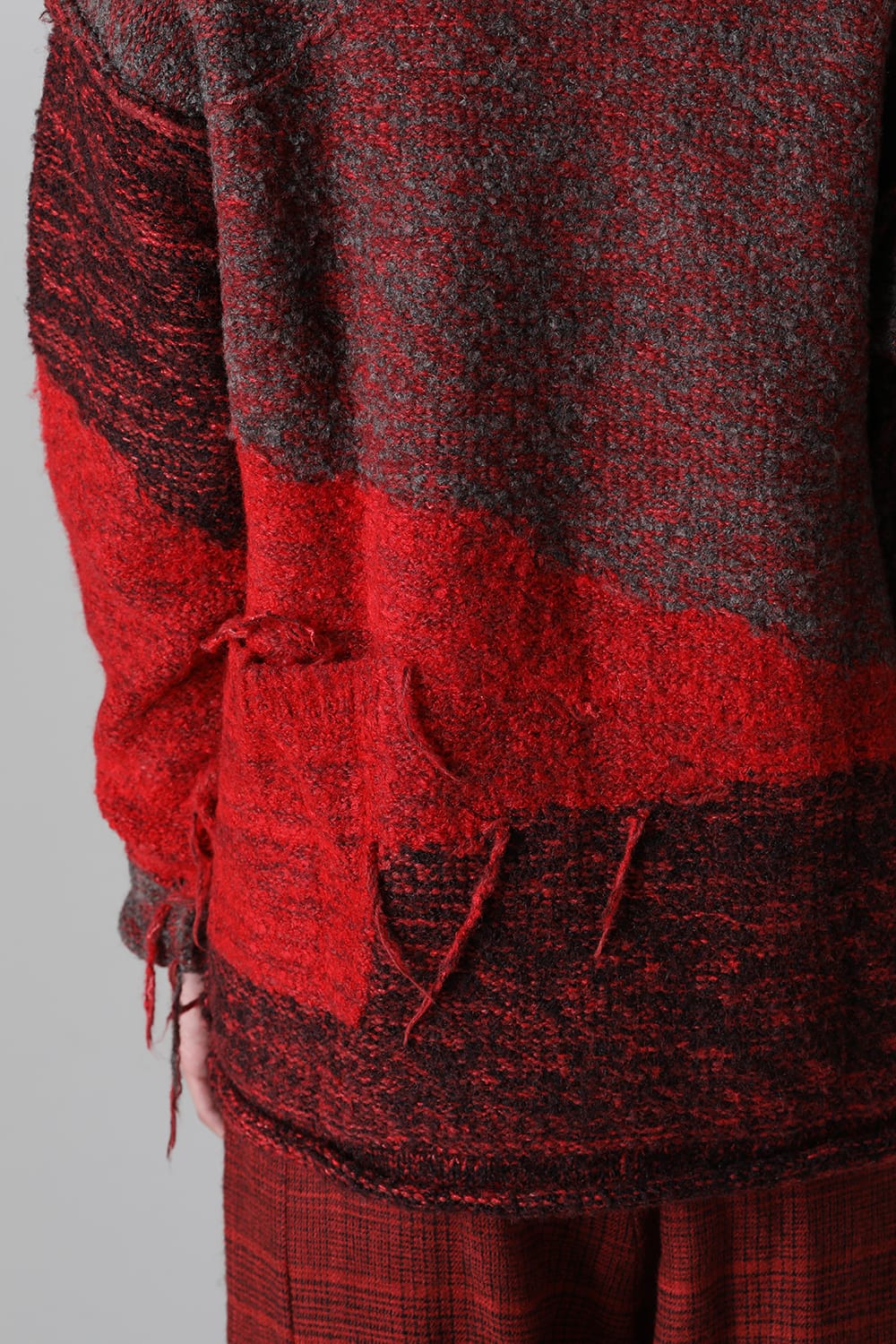 Reversible Grunge Sweater Red