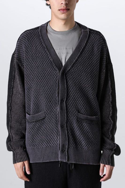 Fading Fragment Cardigan Dark Gray