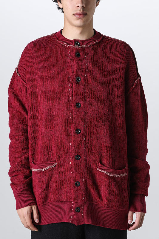 Cotton / Cashmere Cardigan Crimson