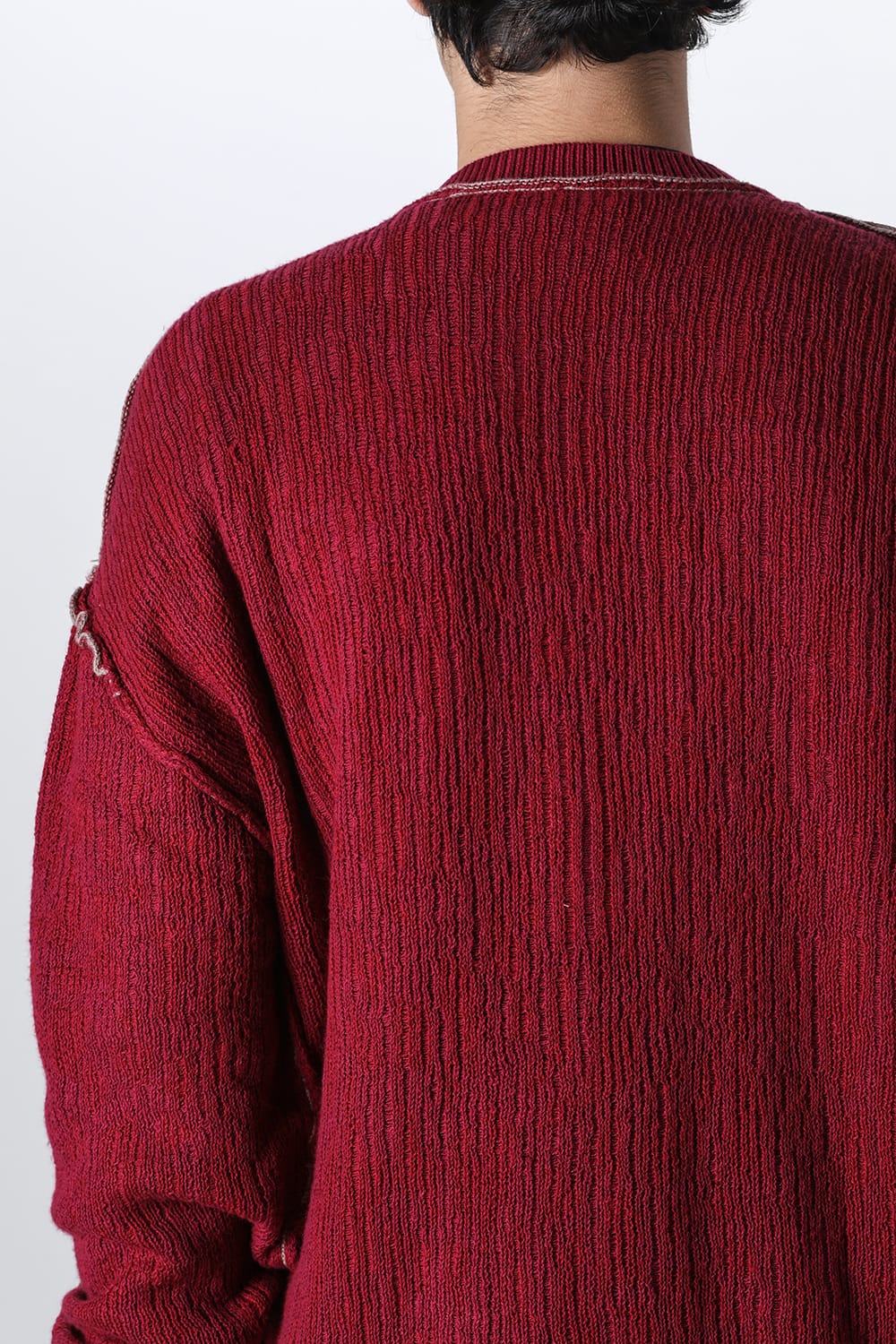 Cotton / Cashmere Cardigan Crimson