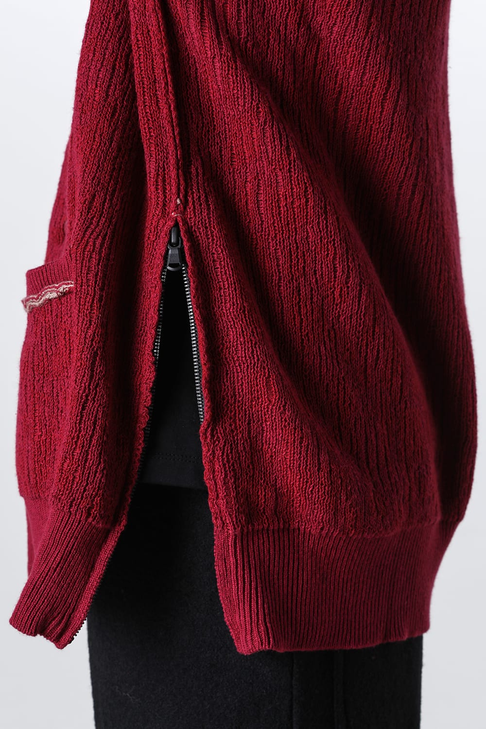 Cotton / Cashmere Cardigan Crimson