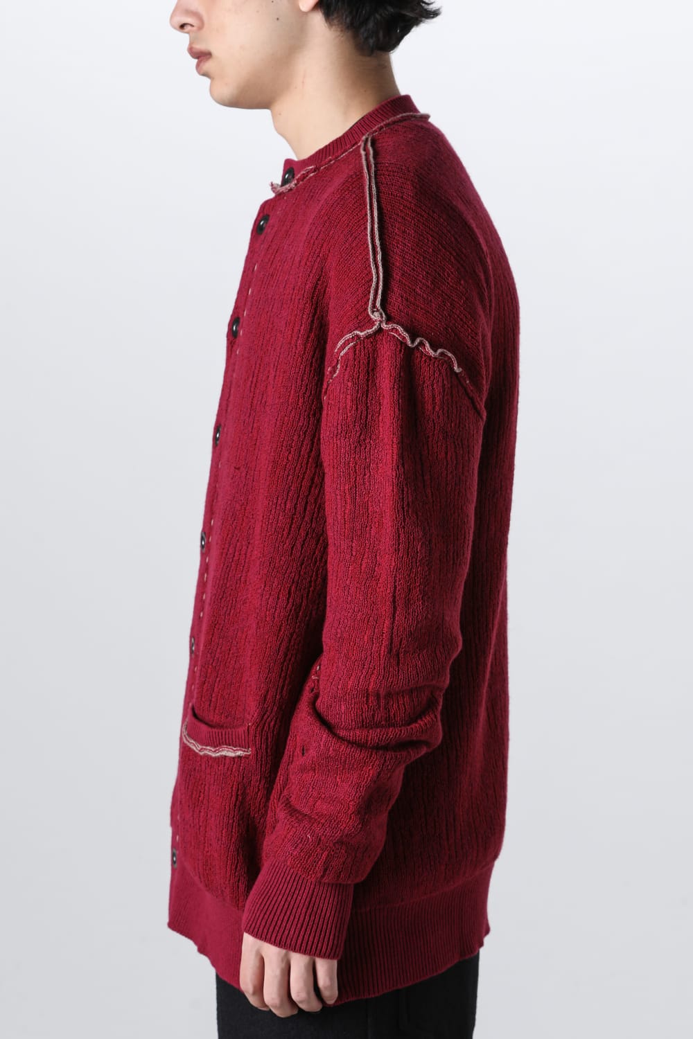 Cotton / Cashmere Cardigan Crimson