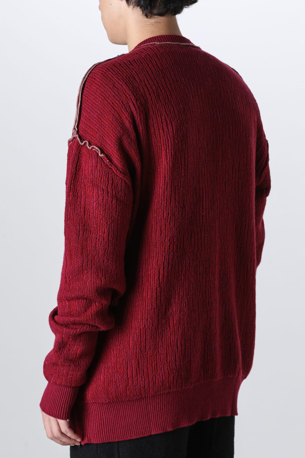 Cotton / Cashmere Cardigan Crimson