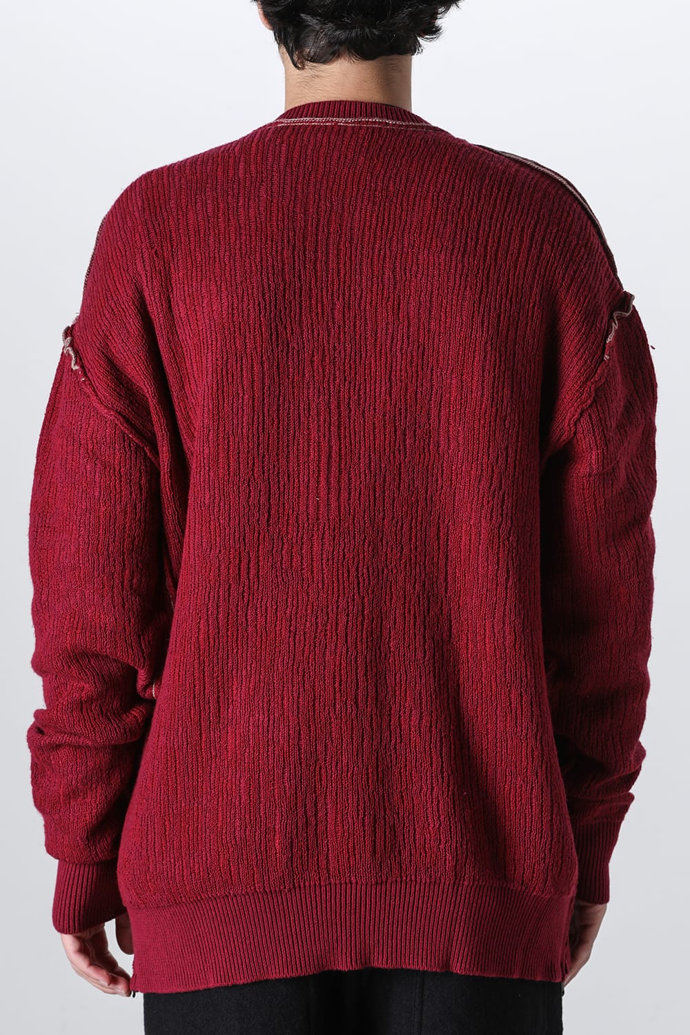 Cotton / Cashmere Cardigan Crimson