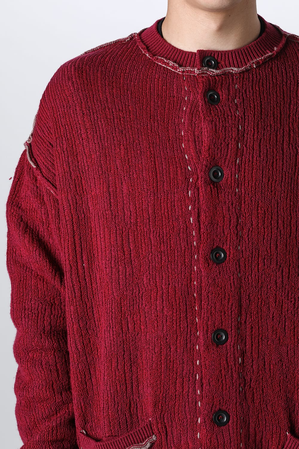 Cotton / Cashmere Cardigan Crimson