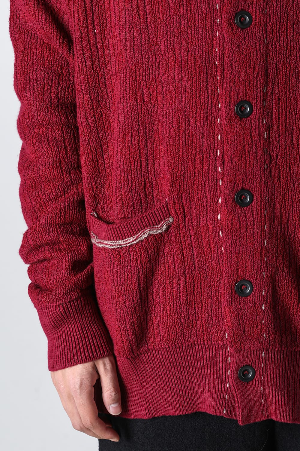 Cotton / Cashmere Cardigan Crimson