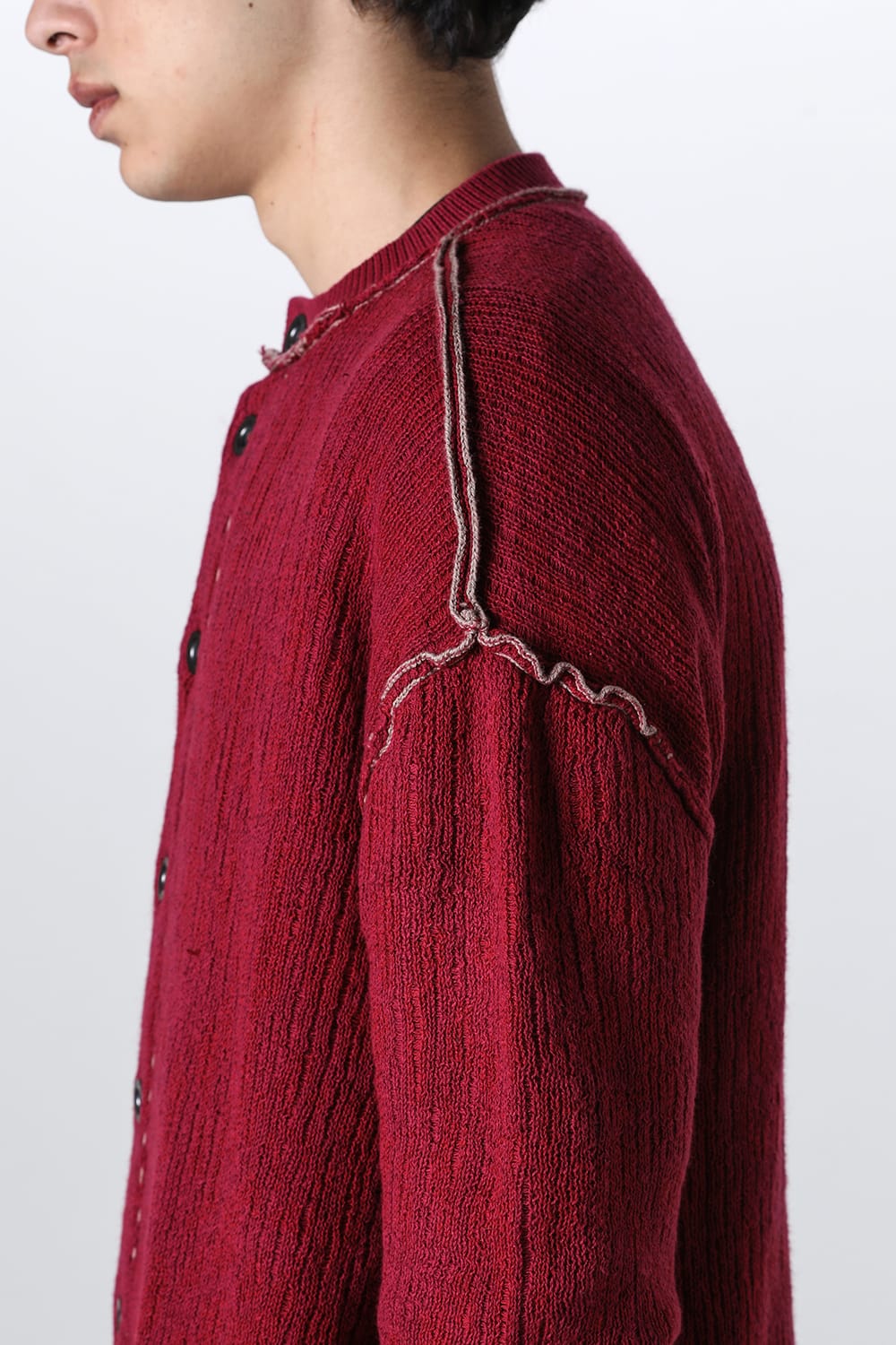 Cotton / Cashmere Cardigan Crimson