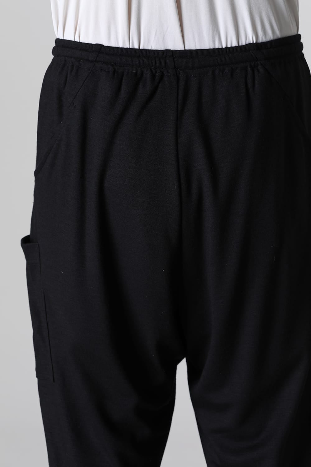 Wool Jersey Trousers Black