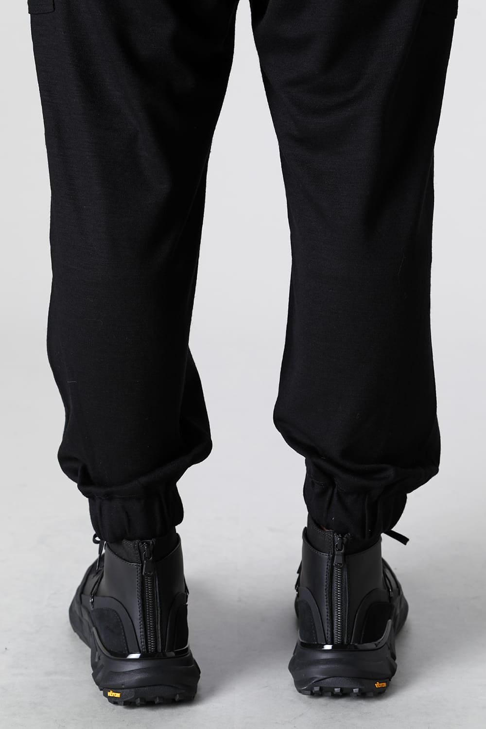 Wool Jersey Trousers Black