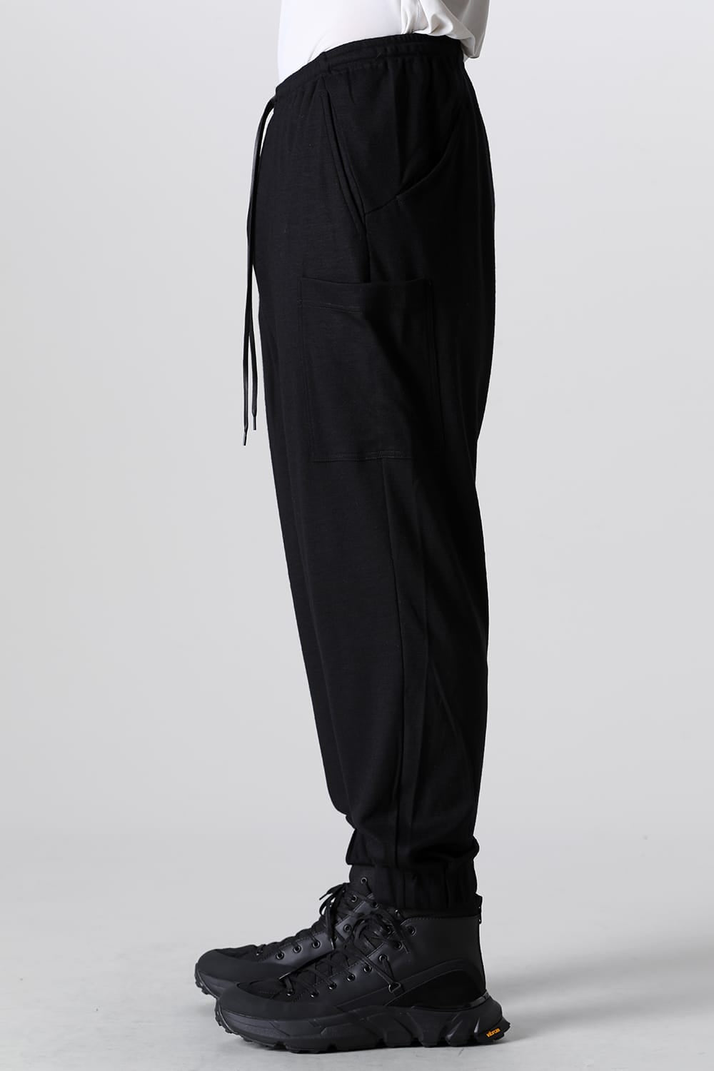 Wool Jersey Trousers Black