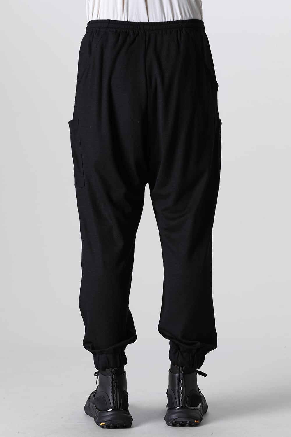 Wool Jersey Trousers Black