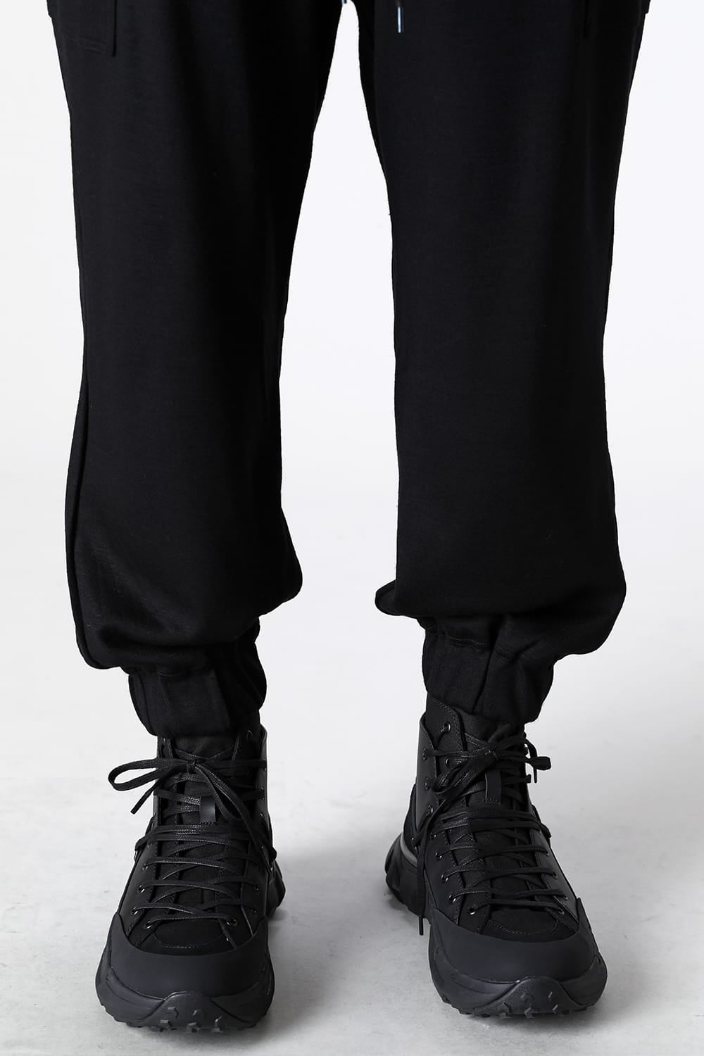 Wool Jersey Trousers Black