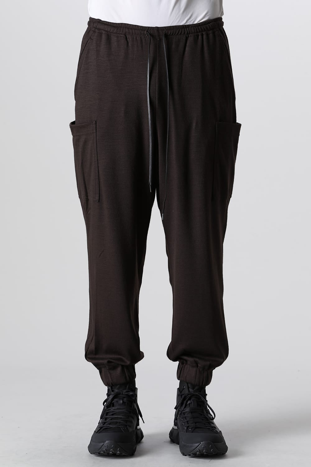 Wool Jersey Trousers Brown