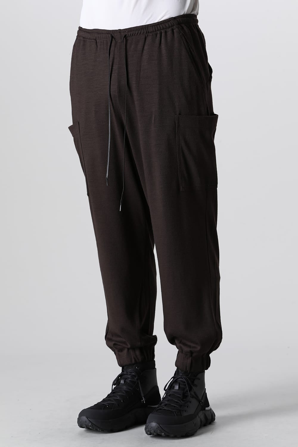 Wool Jersey Trousers Brown