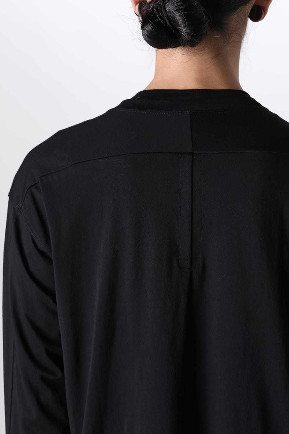 Cotton/Cashmere Long Sleeve T-Shirt Black