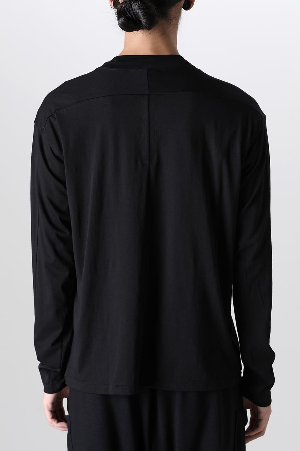 Cotton/Cashmere Long Sleeve T-Shirt Black