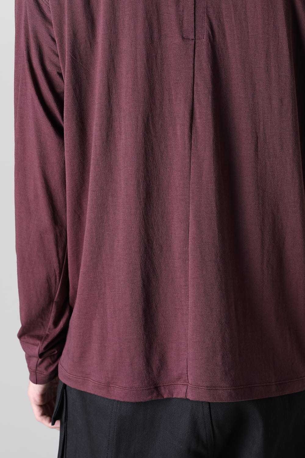 Cotton/Cashmere Long Sleeve T-Shirt Wine