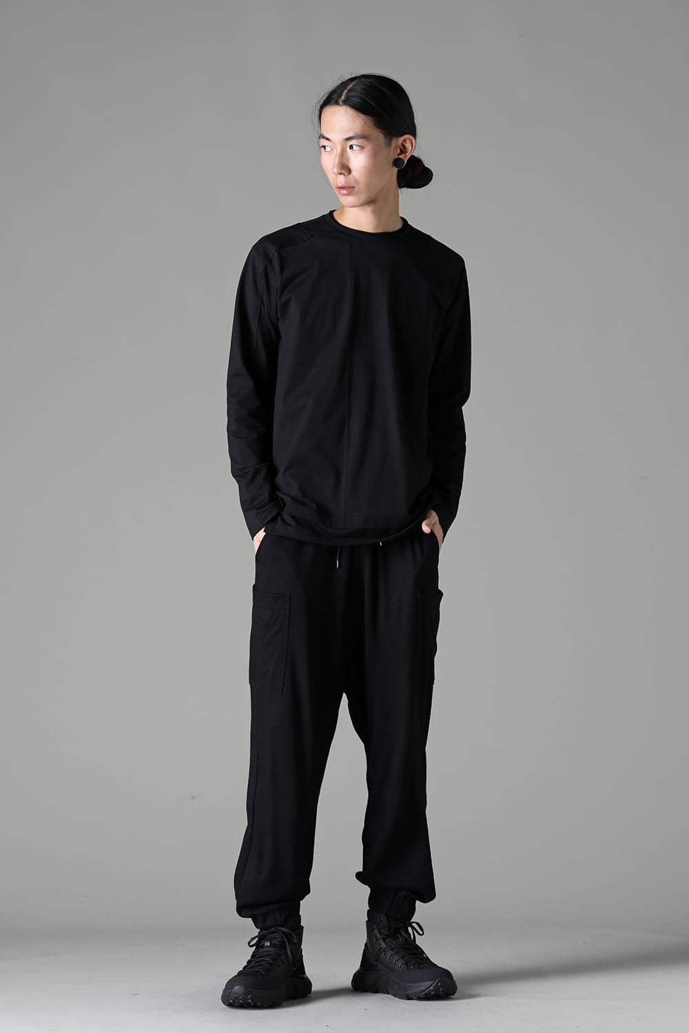 Cotton Jersey L/S T-Shirt Black