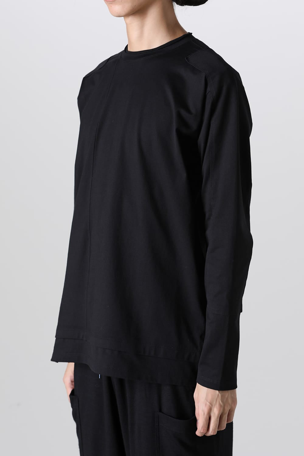 Cotton Jersey L/S T-Shirt Black