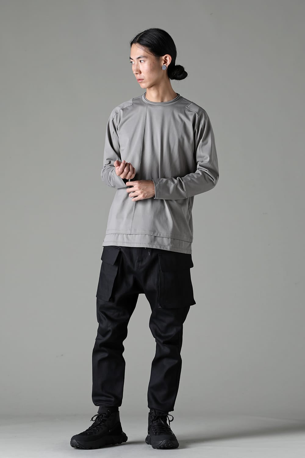 Cotton Jersey L/S T-Shirt Gray