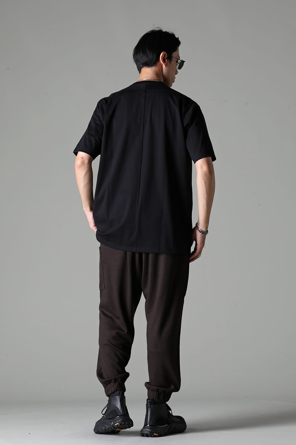 Cotton Jersey Embroidered S/S T-Shirt Black