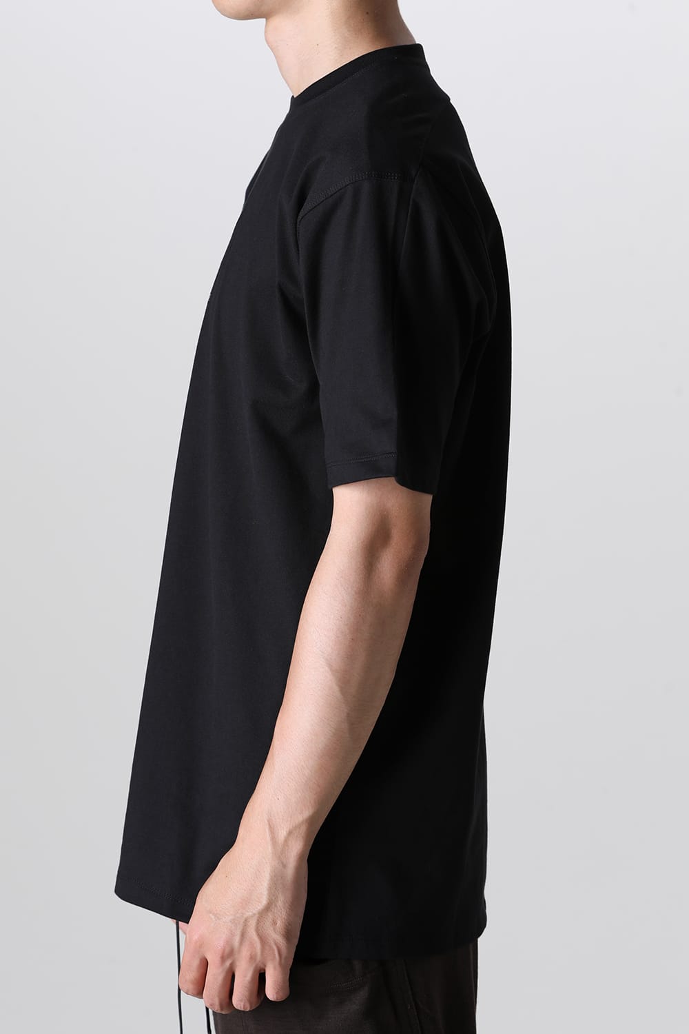 Cotton Jersey Embroidered S/S T-Shirt Black