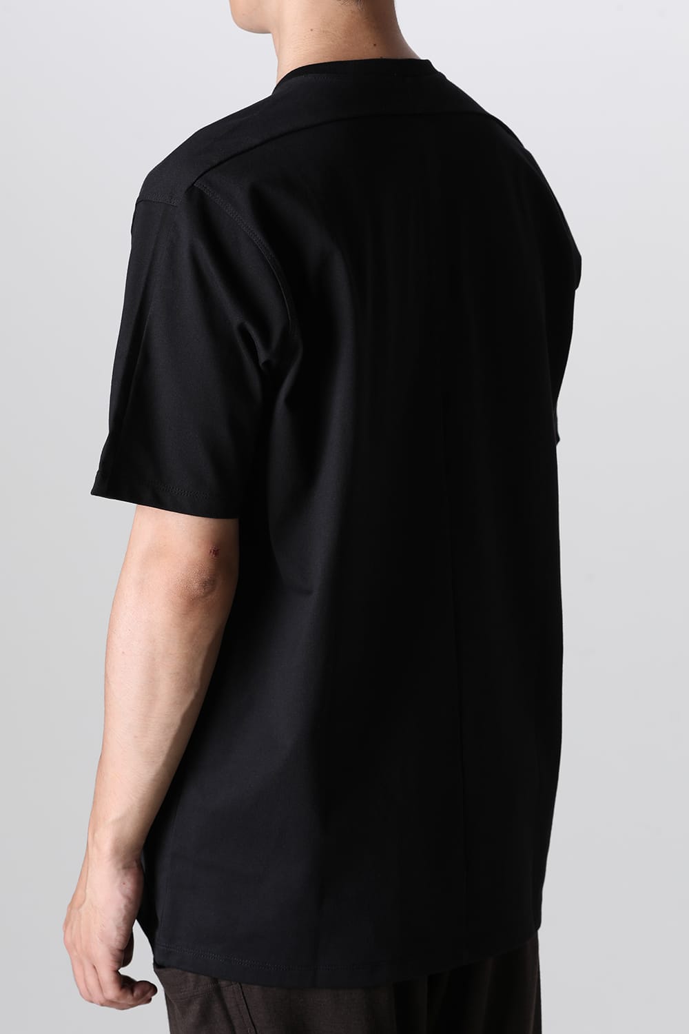 Cotton Jersey Embroidered S/S T-Shirt Black