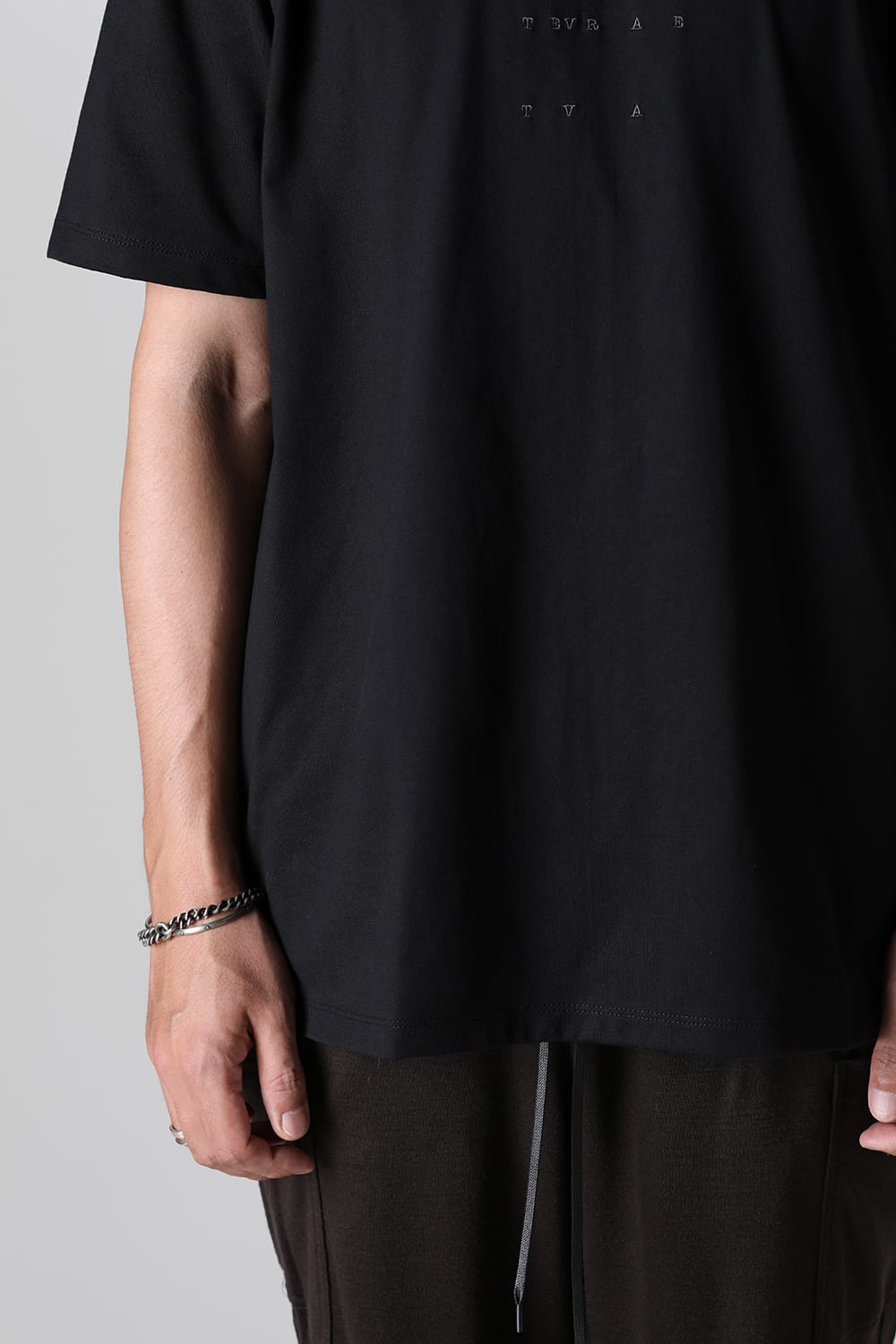 Cotton Jersey Embroidered S/S T-Shirt Black