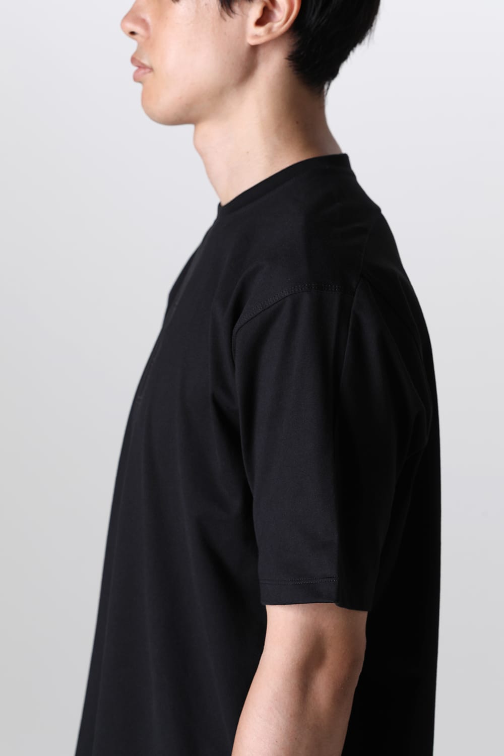 Cotton Jersey Embroidered S/S T-Shirt Black