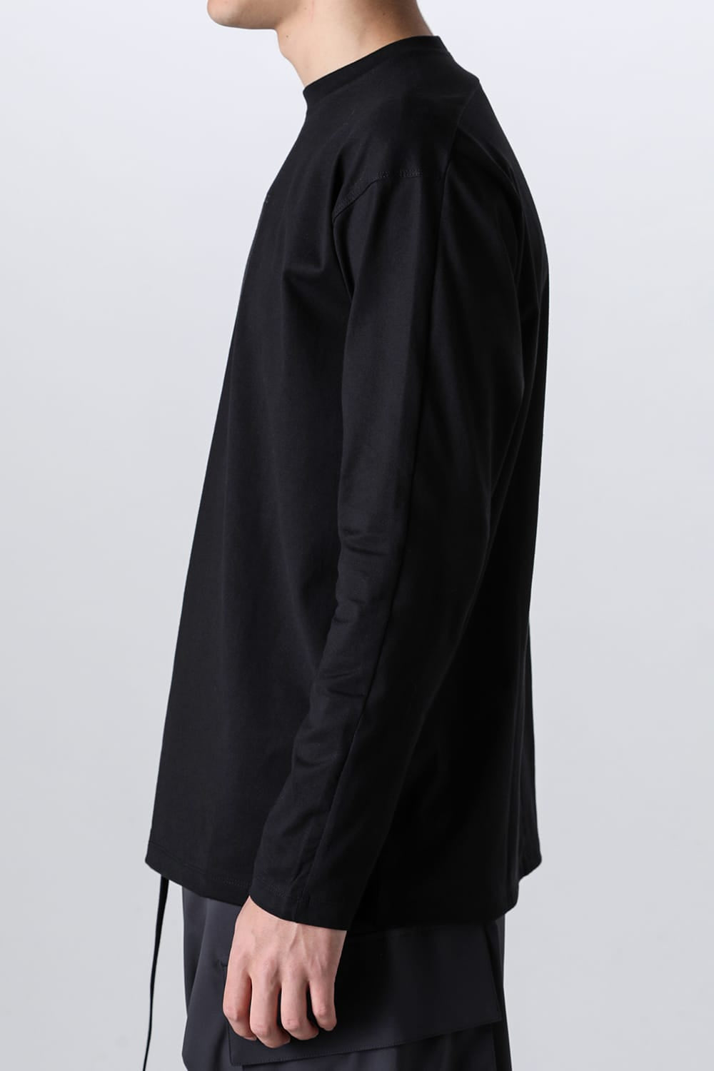 Embroidered L/S T-shirt Black