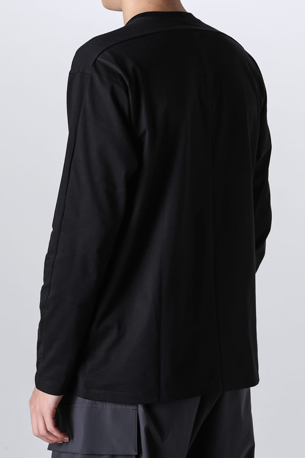 Embroidered L/S T-shirt Black