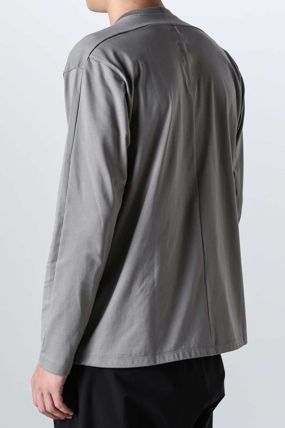 Embroidered L/S T-shirt Gray