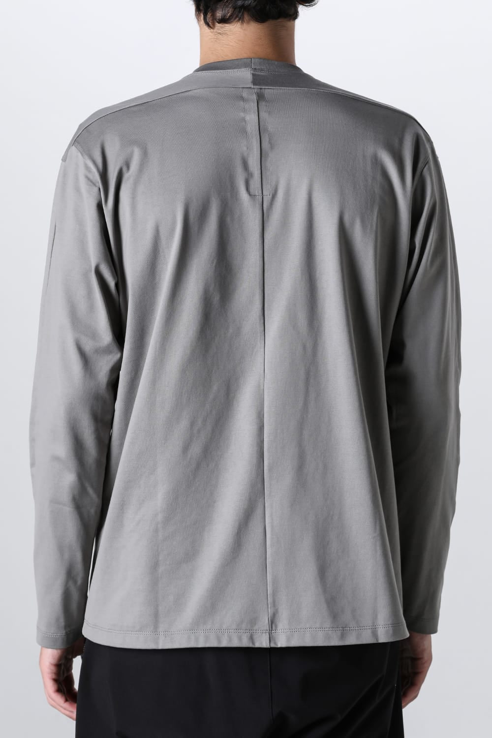 Embroidered L/S T-shirt Gray